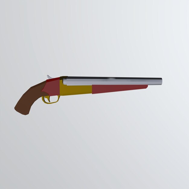 Zdjęcie rendering shotgun 3d