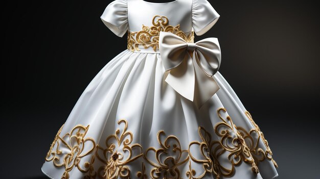 Renderowane w 3D zdjęcie ubrań dla dziewczynek i wzoru sukienki