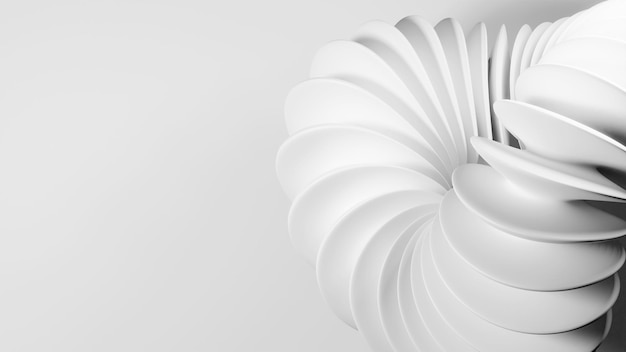renderowania 3D biały abstrakcyjny kształt tła