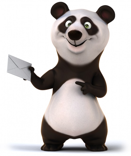 Renderowania 3D śmieszne Miś panda