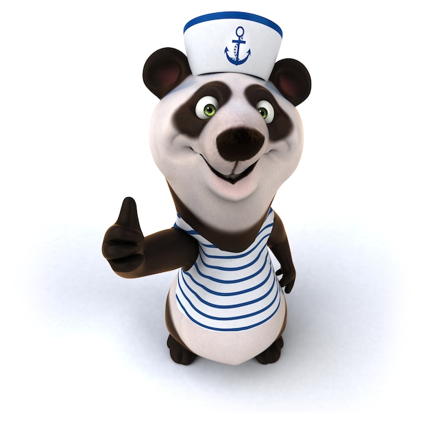 Renderowania 3D śmieszne Miś panda