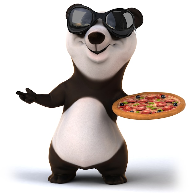 Renderowania 3d śmieszne Miś Panda