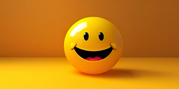 Renderowania 3D Szczęśliwy i śmieje się emotikon