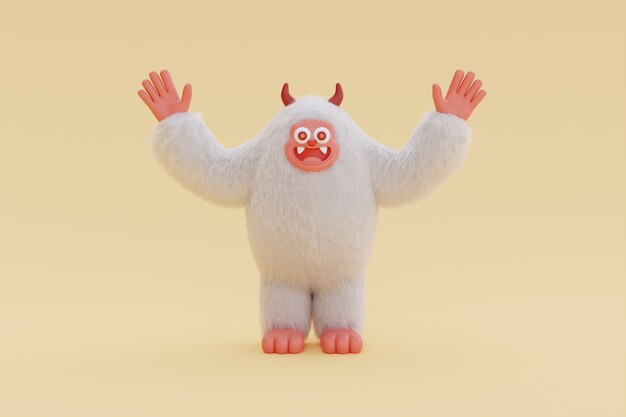 Renderowania 3D yeti