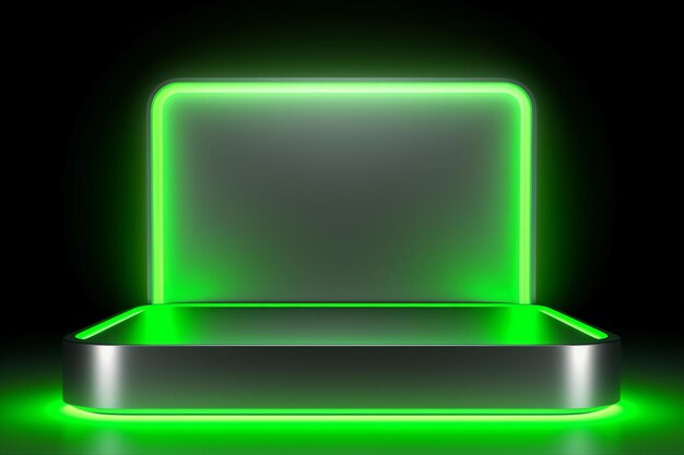 Zdjęcie renderowanie 3d abstrakcyjnego srebrno-zielonego materiału gradient fluid mesh background