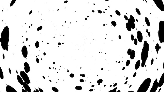 Zdjęcie renderowanie 3d abstrakcyjnej futurystycznej czarno-białej kompozycji