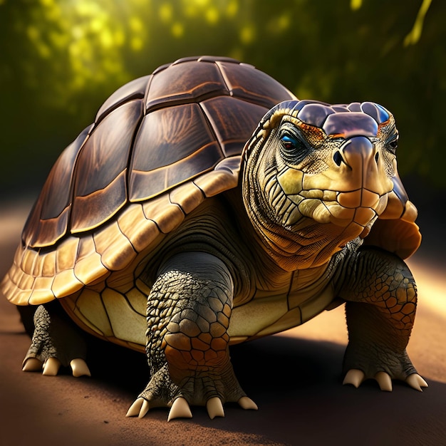 Renderowanie 3D Aldabra Giant Tortoise Animal AI Generative