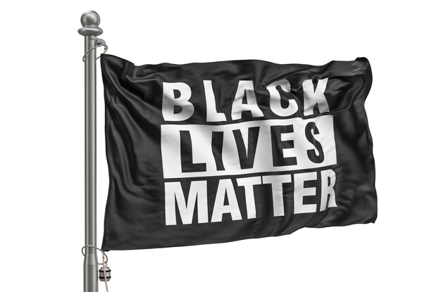 Renderowanie 3D flagi Black Lives Matter