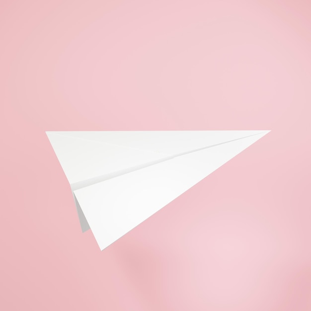 Renderowanie 3d Ikony Paper Airplane Na Czystym Tle Dla Makiety I Banera Internetowego Projekt Interfejsu Kreskówki Minimalna Koncepcja Metaverse