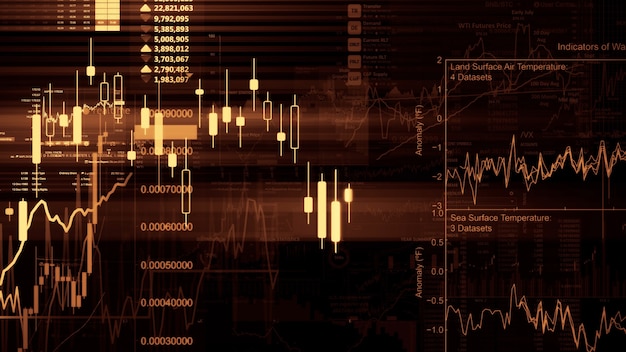Renderowanie 3d Indeksów Giełdowych W Przestrzeni Wirtualnej Recesja Wzrostu Gospodarczego