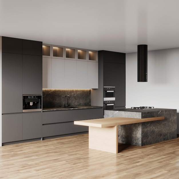 Renderowanie 3d inspiracja do projektowania nowoczesnych wnętrz kuchni