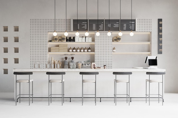 Renderowanie 3D Kawiarnia i Cafe Lounge Restauracja