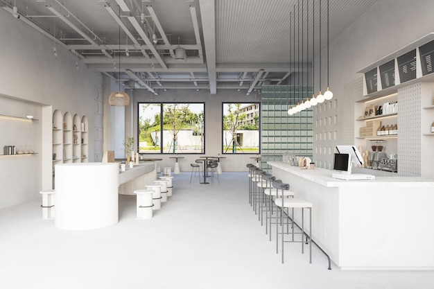 Renderowanie 3D Kawiarnia i Cafe Lounge Restauracja