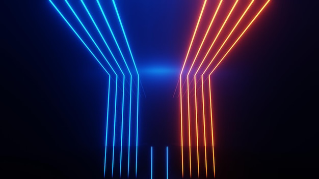 Renderowanie 3d linii ruchu prędkości i mocy lub smug świetlnych Szybkie światło z wiązką ruchu krzywej Technologia 5G szybkie i futurystyczne tło Abstrakcyjne rozmycie ruchu