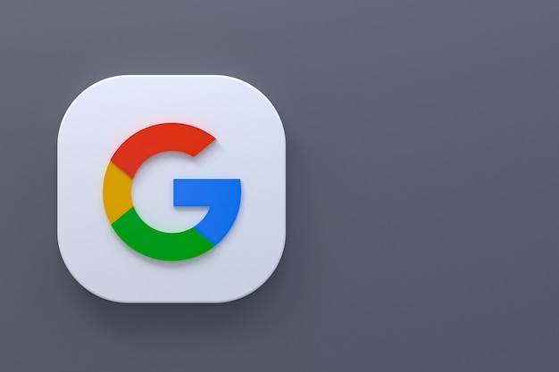 Zdjęcie renderowanie 3d logo aplikacji google