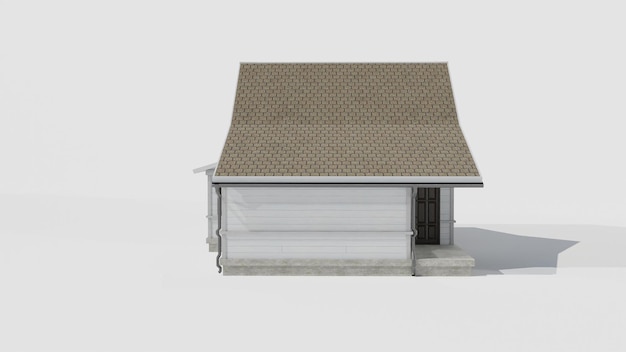 Renderowanie 3d Modelu Gotowego Do Gry American Country House Wysokie Szczegó?y