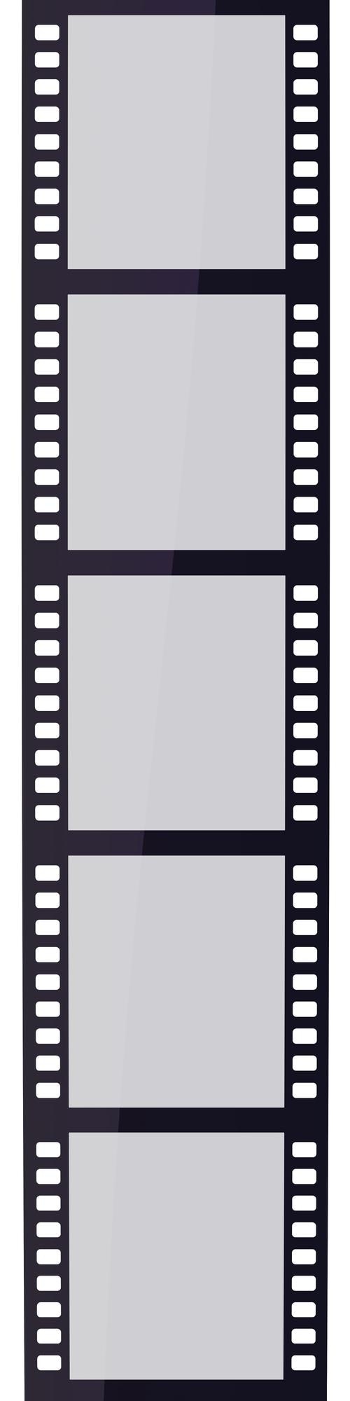 Zdjęcie renderowanie 3d paski pustej folii (ścieżka przycinająca i izolowane na białym)