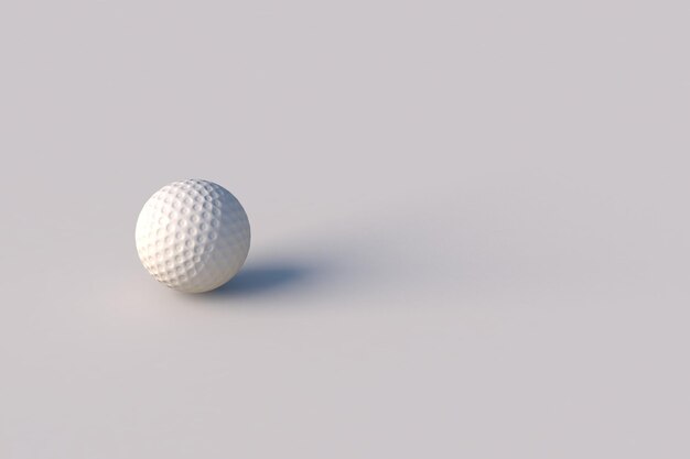 Renderowanie 3D Piłka golfowa na białym przezroczystym tle