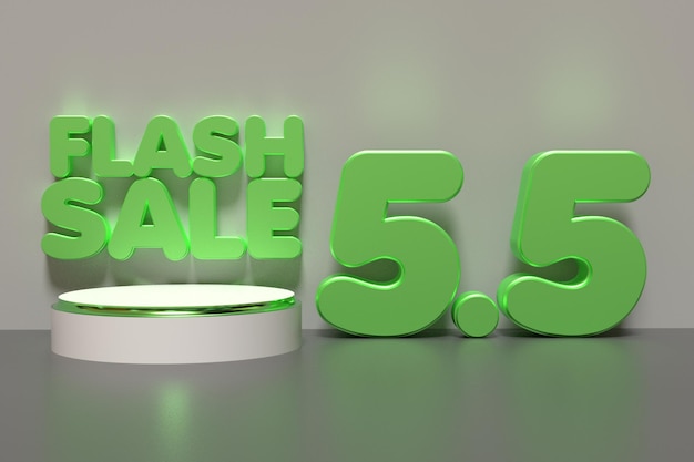 Renderowanie 3d Podium Sprzedaż Flashowa Sprzedaż Promocyjna Dzień Zakupów