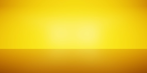 Renderowanie 3d pustego żółtego abstrakcyjnego jasnego minimalnego tła Letnia koncepcja Scena na reklamę