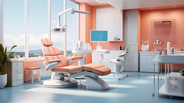 Renderowanie 3D wizyty u dentysty