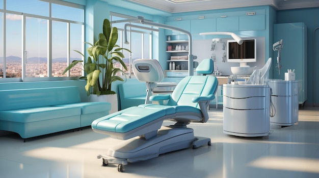 Renderowanie 3D wizyty u dentysty