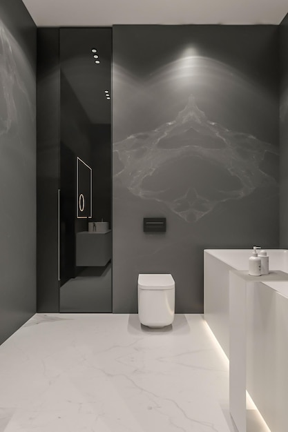 Renderowanie 3d wnętrza nowoczesnej łazienki