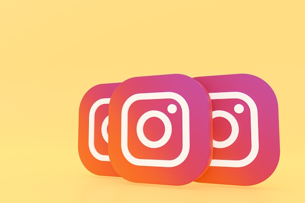 Renderowanie Logo Aplikacji Instagram Na żółto