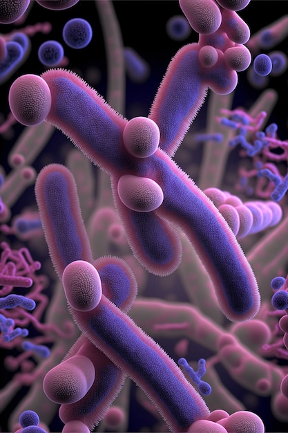 Zdjęcie reprezentacja mikroorganizmów
