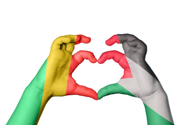 Republika Konga Palestyna Serce Gest dłoni tworzący ścieżkę przycinającą serce