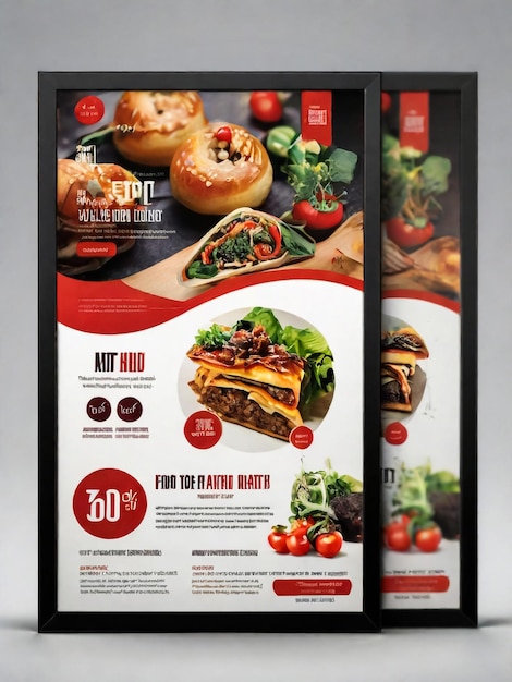 Zdjęcie restauracja zniżka jedzenie burger flyer design dziś menu wąż chiński posiłek ogłoszenie szablon pizzerka pizzy delicious fast food