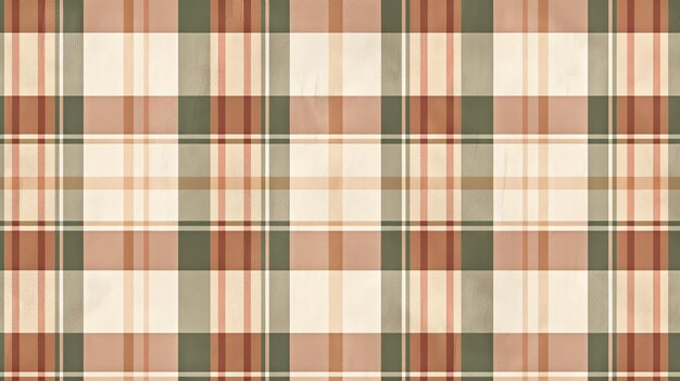 Retro ciepły kolor bezszwowy tartan plaid wzór Klasyczna jesienne paleta kolorów Grunge tekstura