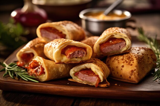 Reuben Egg Rolls profesjonalna fotografia reklamowa żywności