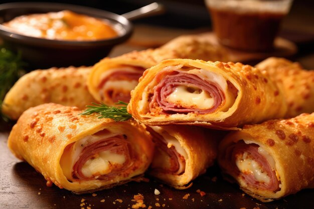 Reuben Egg Rolls profesjonalna fotografia reklamowa żywności