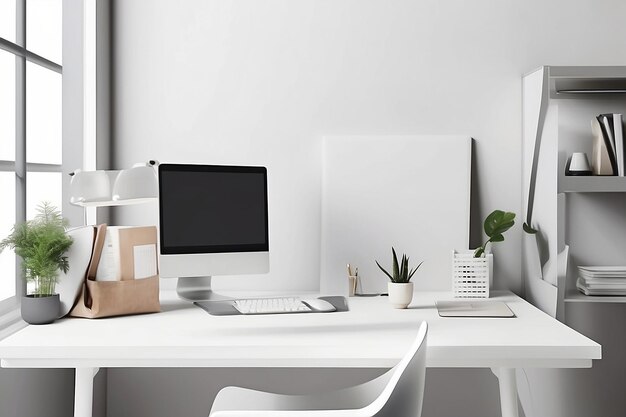 Revitalize Workspaces Office Mockup dla Twojej genialnej konstrukcji