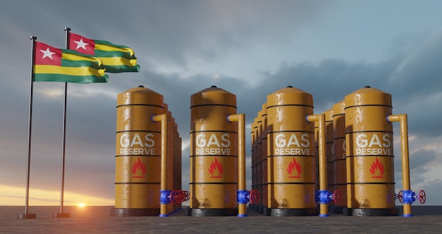 Rezerwa gazu Togo Zbiornik magazynowy gazu Togo Zbiornik gazu ziemnego