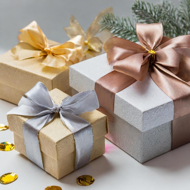 Ribbon Elegance Świętowe Pudełko Podarunkowe Ozdobione Kolorowym Łukiem