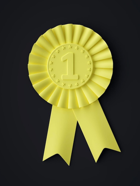 Zdjęcie ribbon symbol award 3d renderowanie