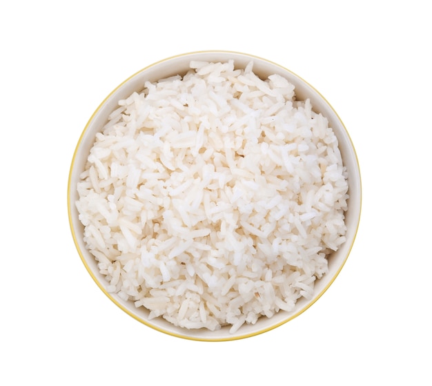 Rice w łęku isolatedl na białym tle