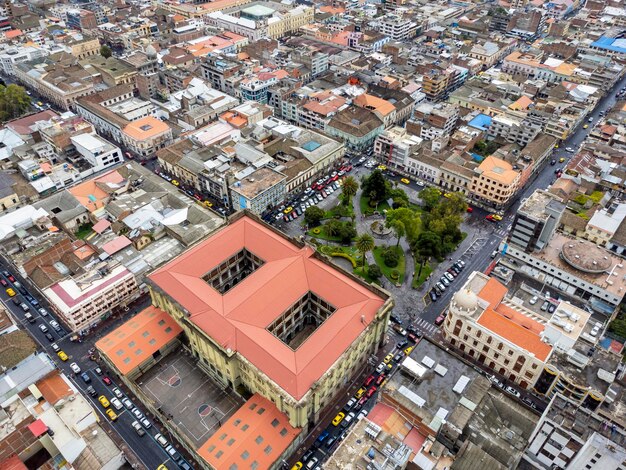 Zdjęcie riobamba vista desde los aires vuelo con drone