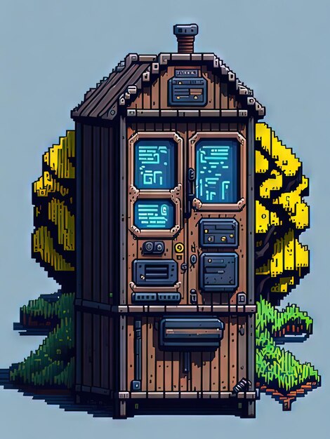 Zdjęcie roadside convenience 64bit pixel art zainspirowany stardew valley