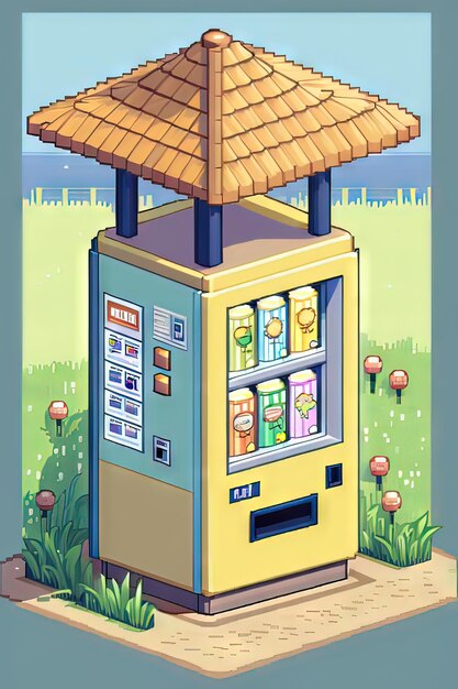 Zdjęcie roadside convenience 64bit pixel art zainspirowany stardew valley