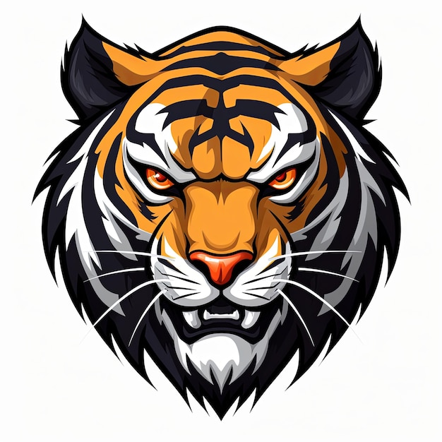 Roaring Tiger head icon sticker clipart ilustracja i koncepcja logo maskotki esportu