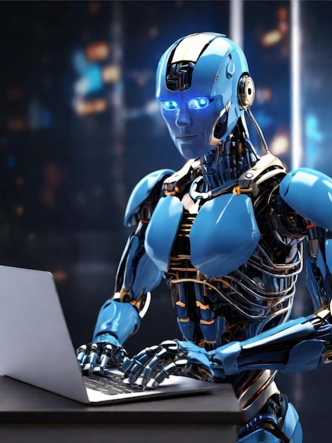 robot cyborg 3d przyszłość
