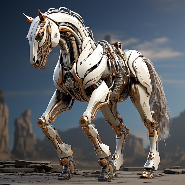 Robot konia z kreskówek 3D