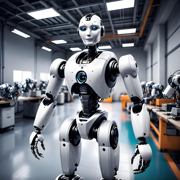 Robot sztucznej inteligencji Wszechstronne zaplecze technologiczne w czystej estetyce