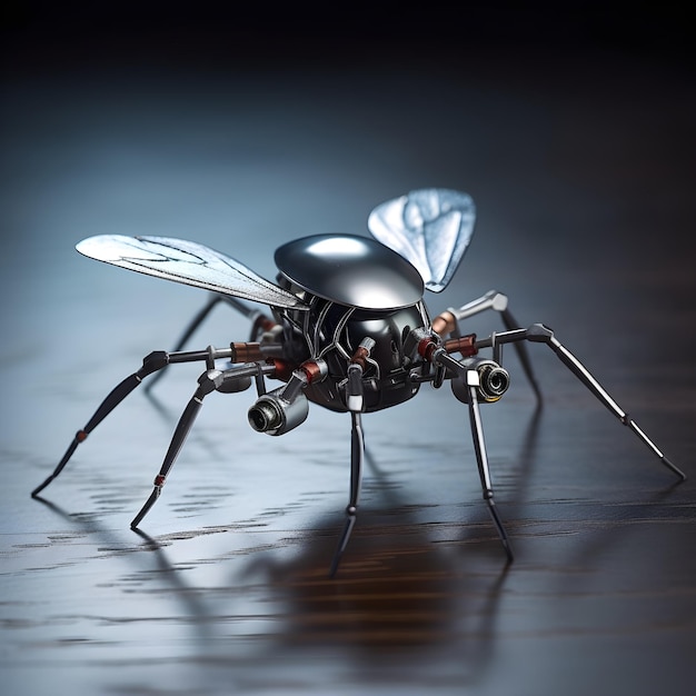 Robot z robakiem na ciele jest wykonany przez firmę firmy.