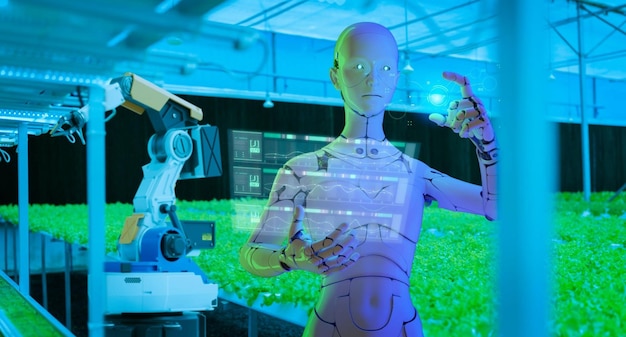Roboty i ramiona robotów 3D w rolnictwie rozwiązania robotyki rewolucja technologiczna robot odchwaszczanie żniwa żniwa gospodarstwo ekologiczne w pełni zautomatyzowana sztuczna inteligencja inteligentne sterowanie wirtualne