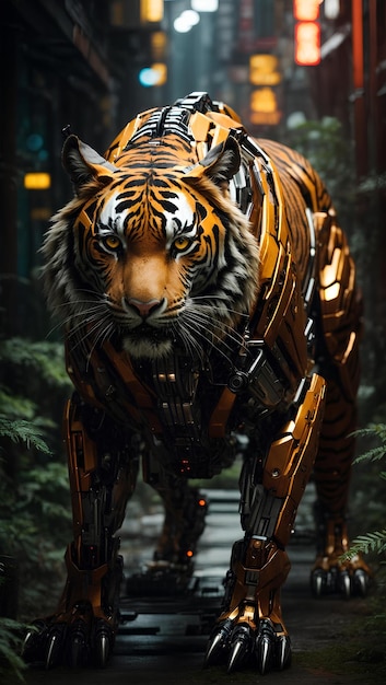 Robotyczny Tygrys gotowy do polowania.