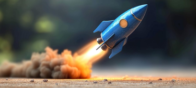 Zdjęcie rocket 3d ilustracja hd 8k tapeta zdjęcie fotograficzne